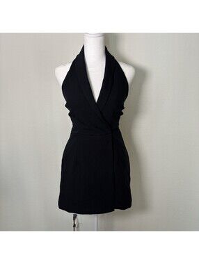 NWT Abercrombie & Fitch Blazer Mini Dress Black Skort Size Small Closet Staples